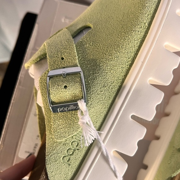 SOLD Birkenstock Boston Papillio Chunky Suede Clog - Picture 11 of 11